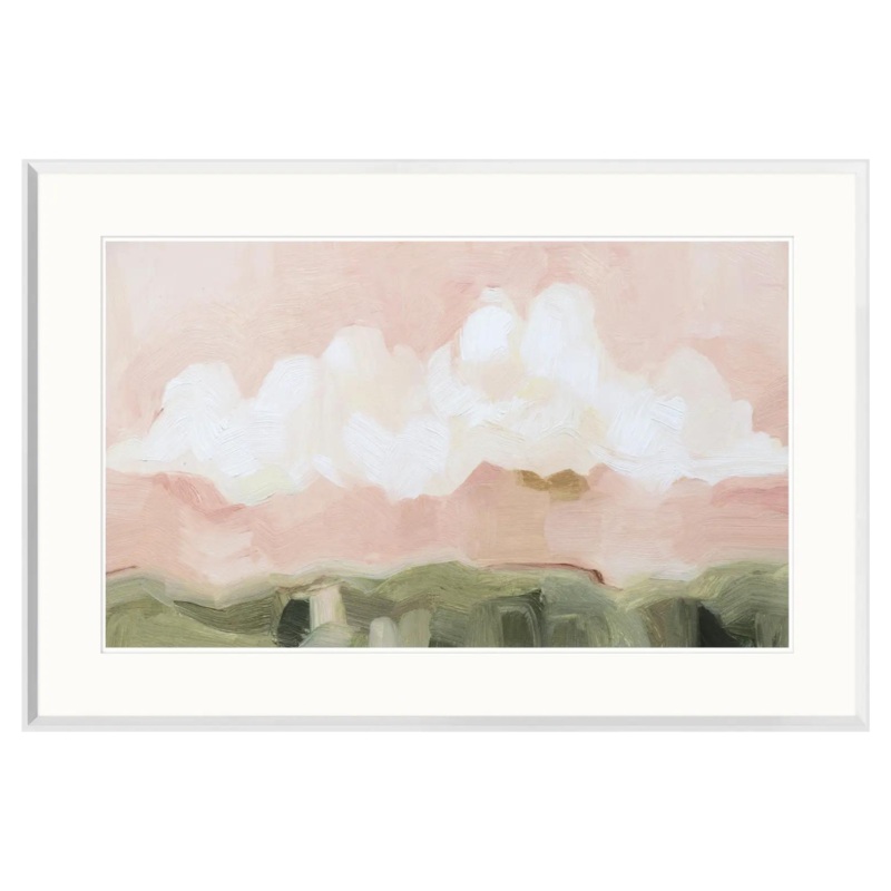 “Hazy Pink Sunset” Framed Art Print