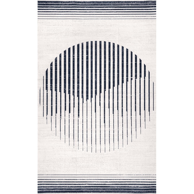 Jillian Moon Washable Rug | Navy