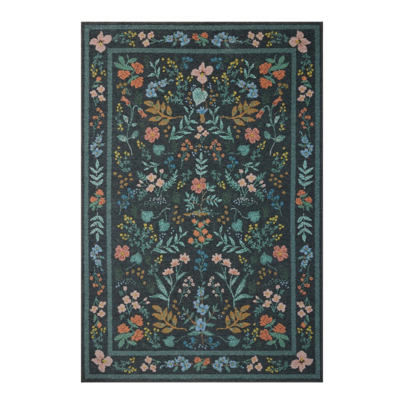 Rifle Paper Co. x Loloi Wildwood Charcoal Rug