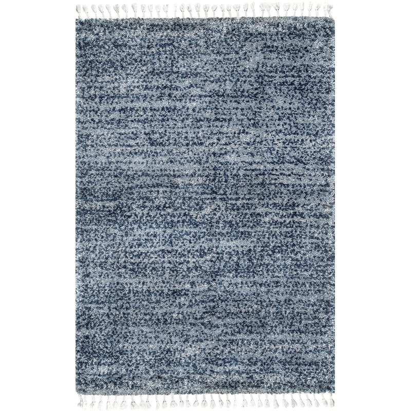 Shaded Shag With Tassels Rug | Blue