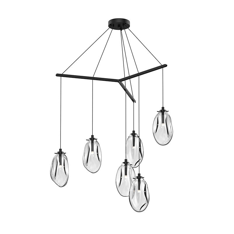 Sonneman 2976 Liquid 6-lt 39″ LED Tri-Spreader Chandelier