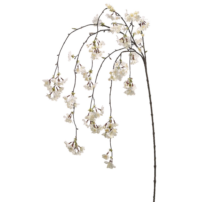 Cherry Blossom Hanging Branch – White