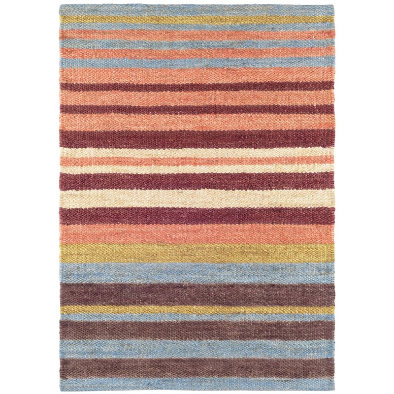 Isle Stripe Handwoven Jute Rug | Pink
