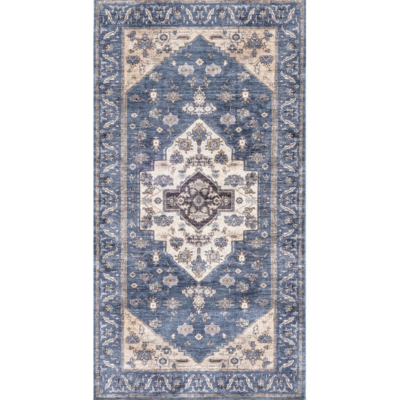 Nourison Grand Washables 2′ x 4′ Denim Vintage Indoor Rug