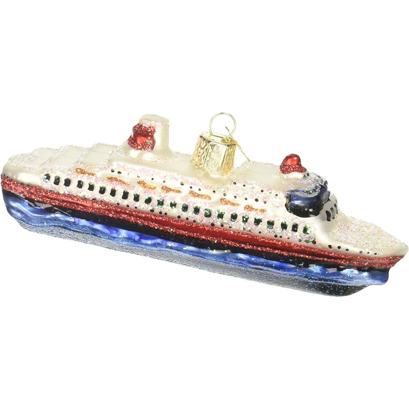 Old World Christmas Glass Blown Ornament, Cruise Ship
