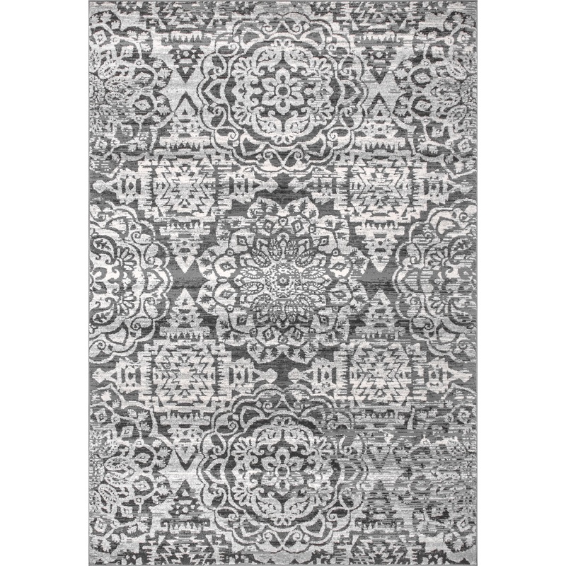 Ombre Rosettes Rug | Grey