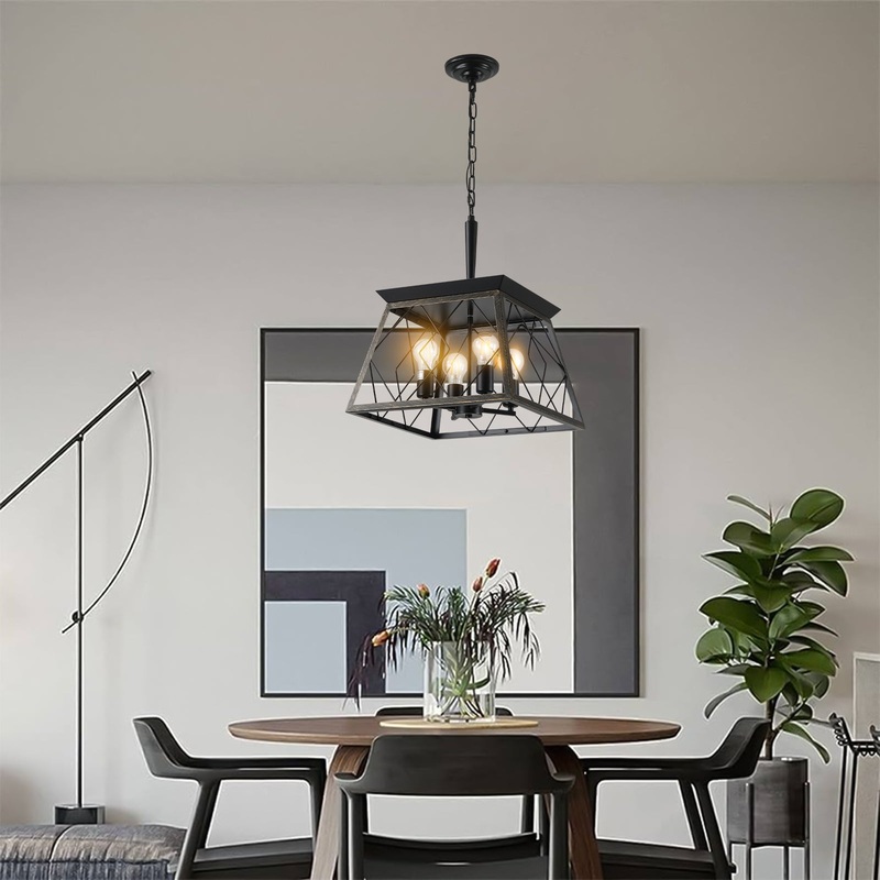 4-Light Vintage Antique Chandeliers Light Fixture