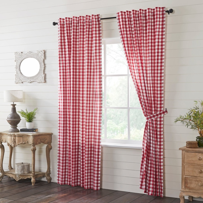 Annie Buffalo Red Check Panel Set of 2 96×50