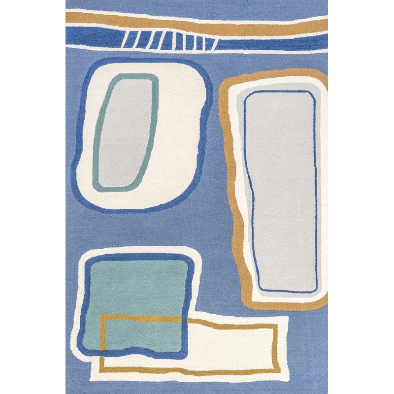 Annslee Abstract Doodling Rug | Blue