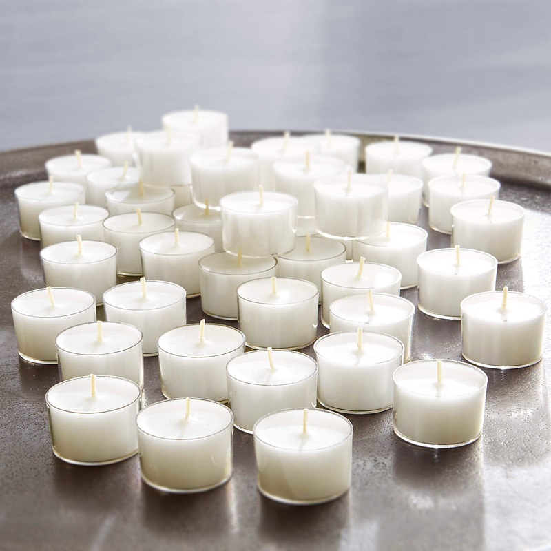 Eco-Sensitive Clear Cup 7-Hour Tealight Candle, 100% Natural Rapeseed Wax – 36-Count