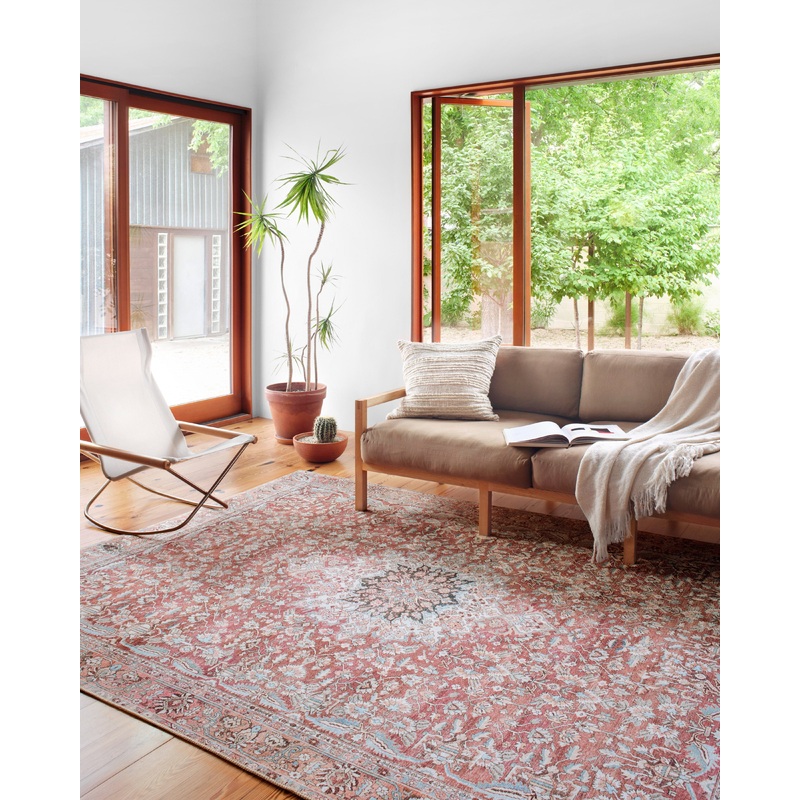 Loloi II Wynter Rug | Tomato / Teal