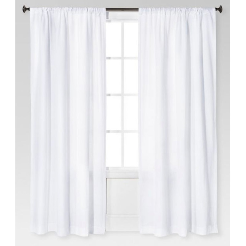 95″x54″ Farrah Curtain Panel White