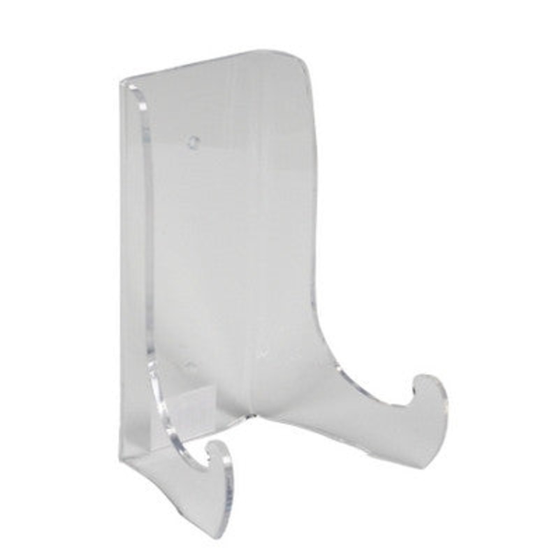 ACRYLIC STAND: Wall Plate or Bowl Stand 12″ High (Large For 16 to 20 In Diam.)