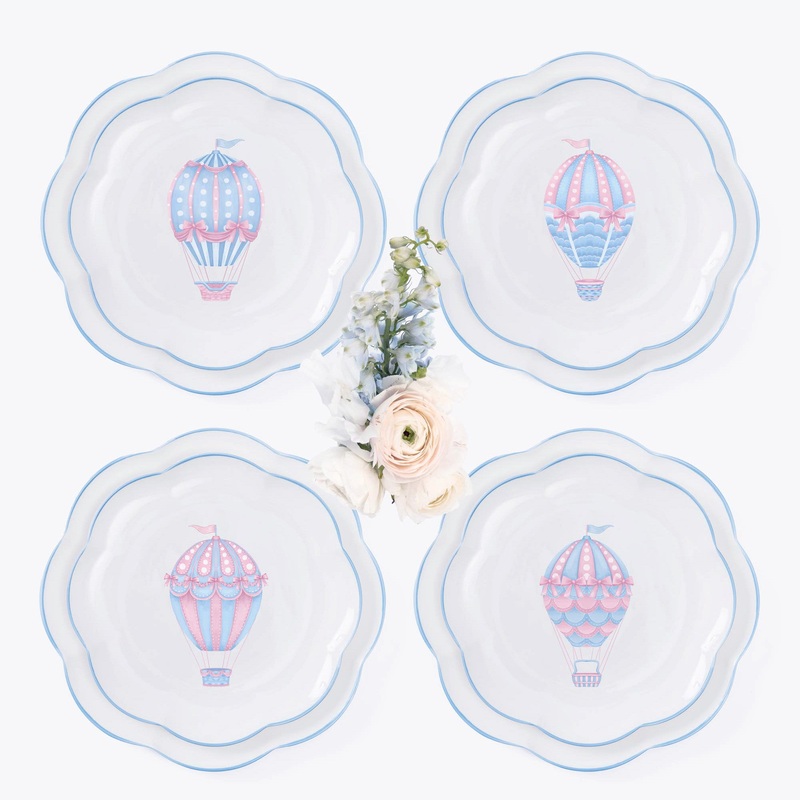 Bea Balloon Dinner & Starter Plates (Set of 8)
