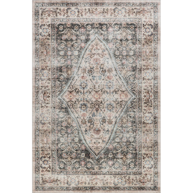 Cedar Medallion Washable Rug | Sage Green