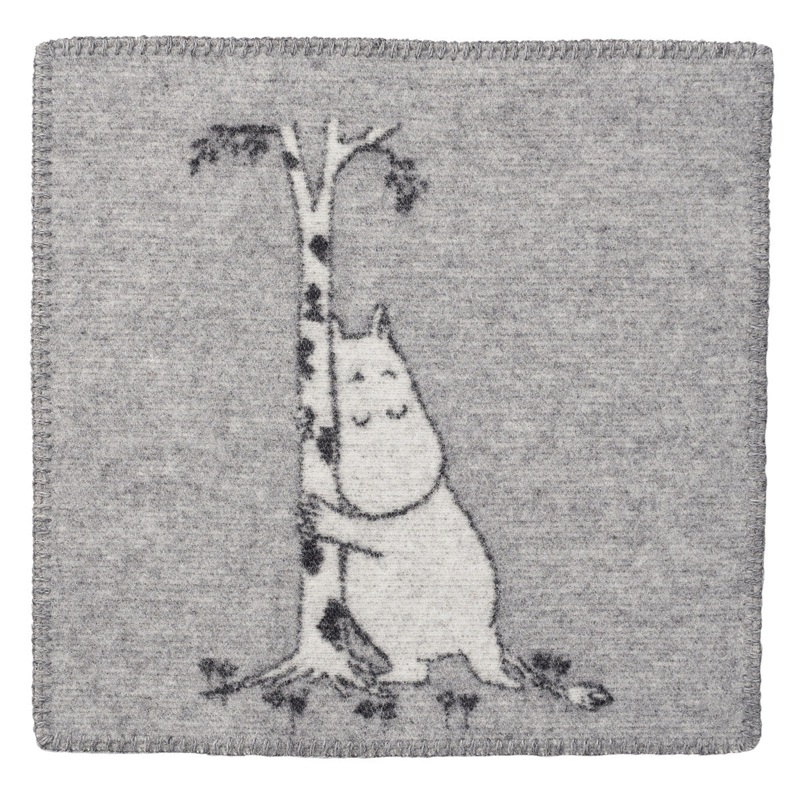Moomin Tree Hug Lambswool Seat Cover, Grey