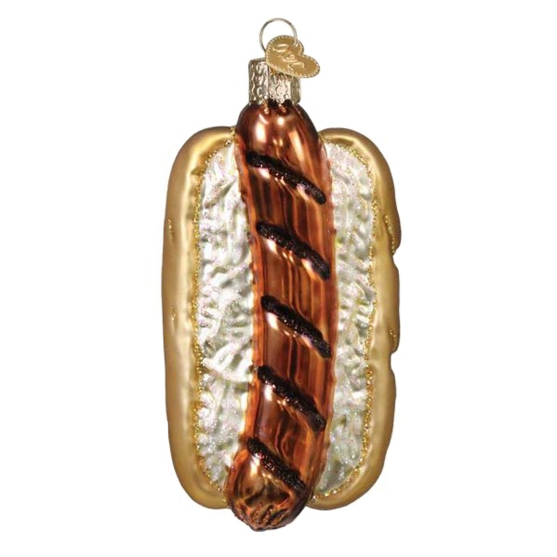 Old World Christmas Blown GlassOrnament for Christmas Tree,Bratwurst Sandwich