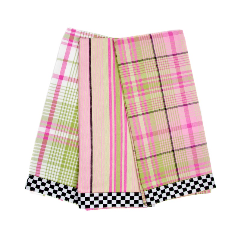 Spring Tartan Dish Towels – Set of 3
