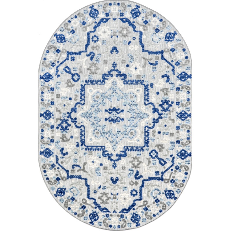 Castle Medallion Indoor/Outdoor Rug | Blue
