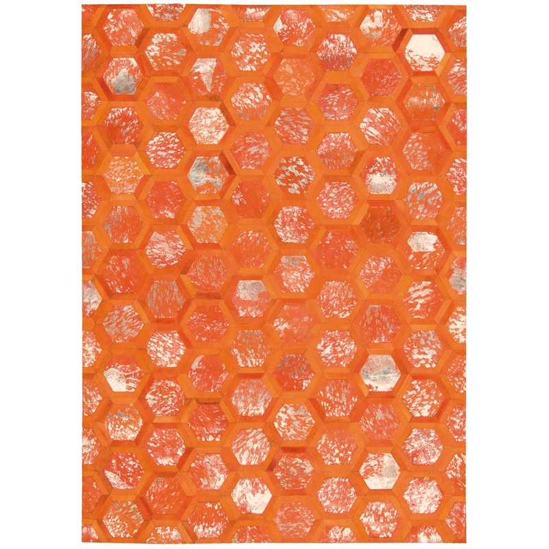 Michael Amini City Chic 8′ x 10′ Tangerine Modern Indoor Rug