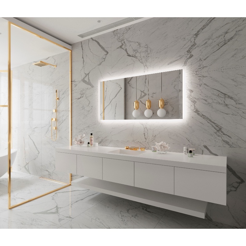 Paris Mirror Rectangle 55 x 28 LED  Backlit Mirror, RGB