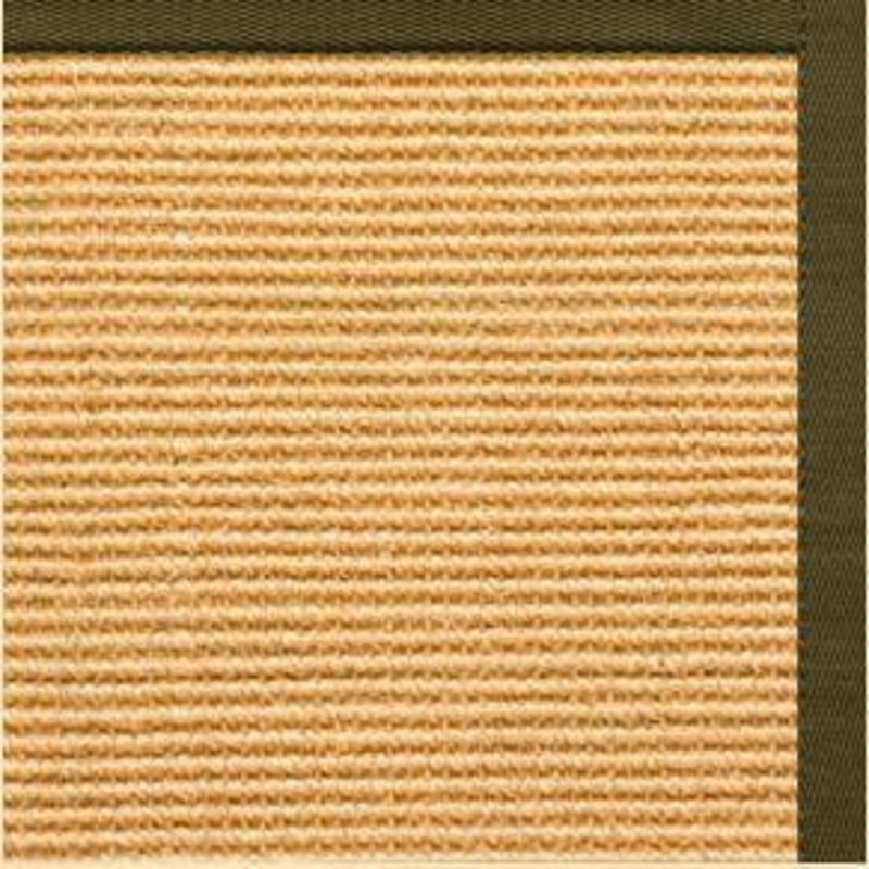 Tan Sisal Rug with Lichen Cotton Border