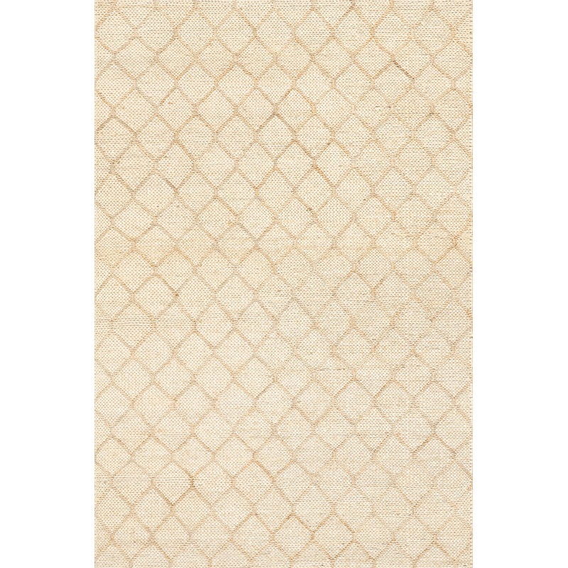 Tiles Handwoven Jute Rug | Ivory