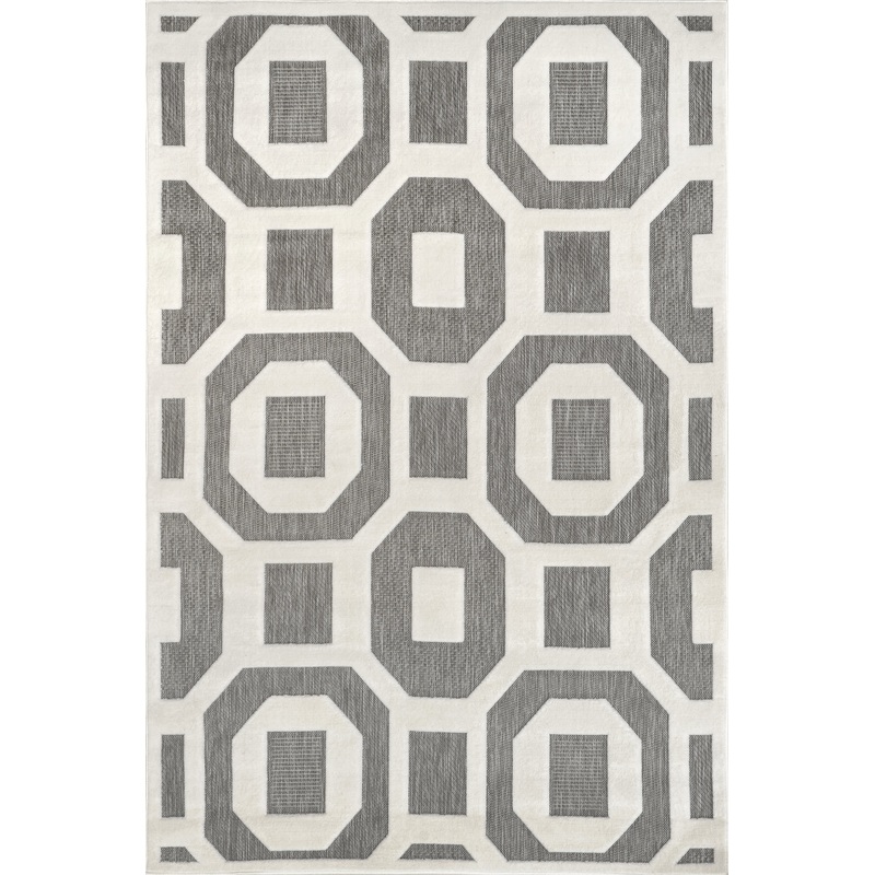 Vail Indoor/Outdoor Geometric Rug | Grey