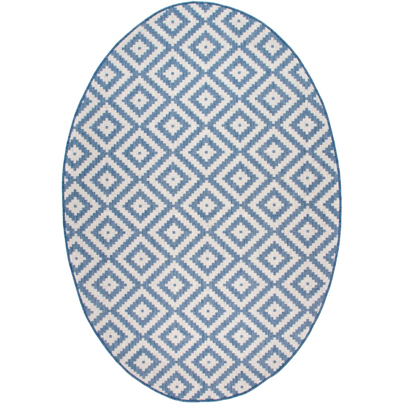Indoor/Outdoor Diamond Trellis Rug | Blue