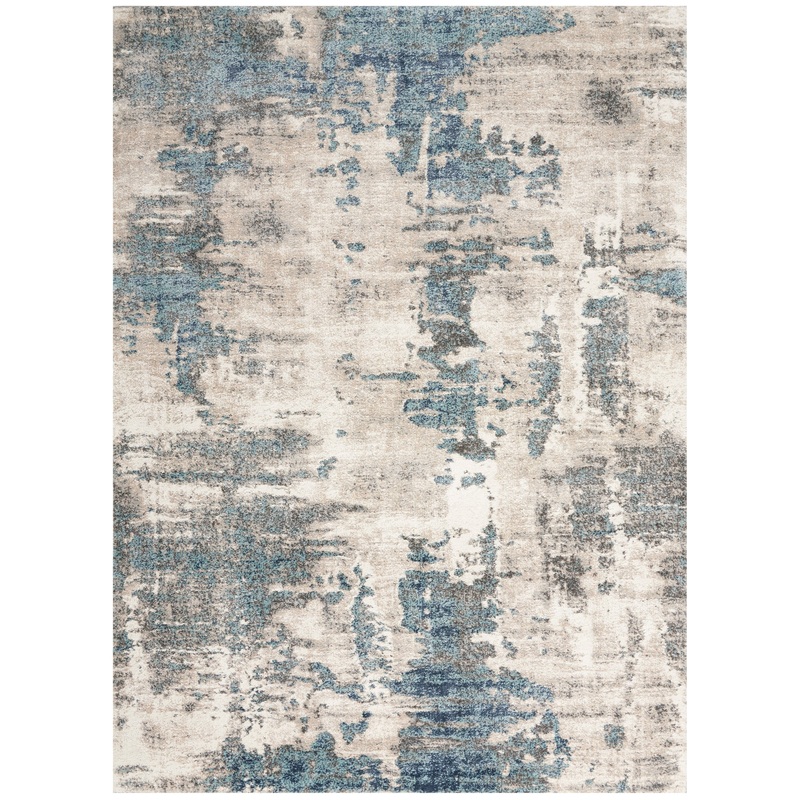 Nourison American Manor 5’3″ x 7’3″ Ivory Blue Modern Indoor Rug