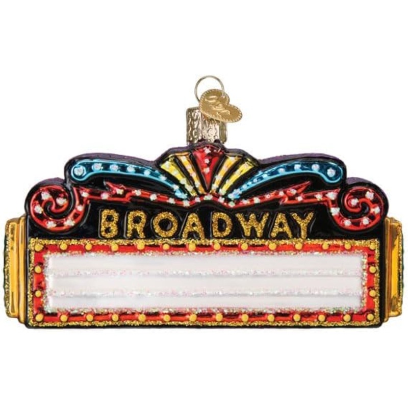 Old World Christmas Blown Glass Ornament for Christmas Tree, Broadway Marquee (with OWC Gift Box)