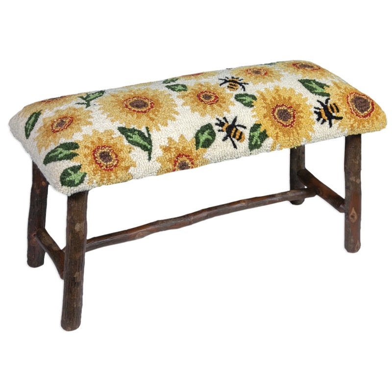 Sunflower Bees – 32″ x 15″ x 17″ Bench