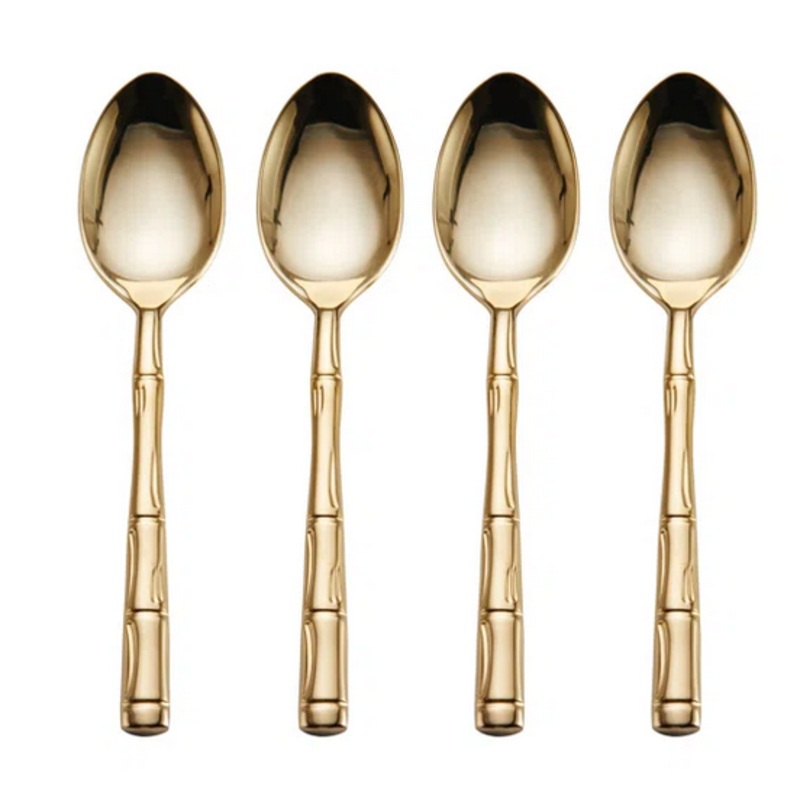 WALLACE BAMBOO GOLD DIP SPOON SET OF 4