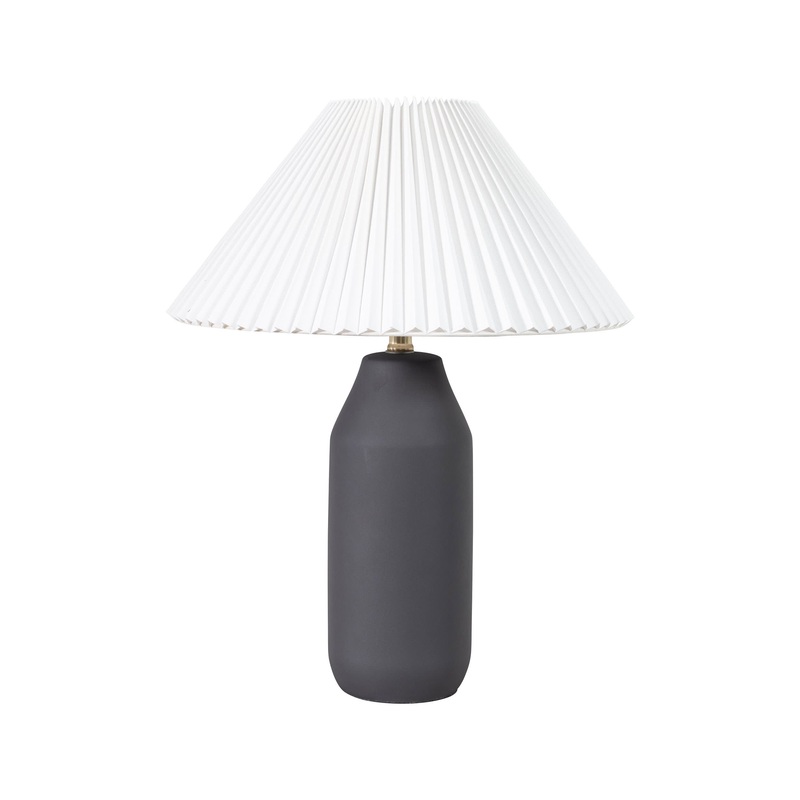 22-inch Ceramic Sculptural Table Lamp | Black