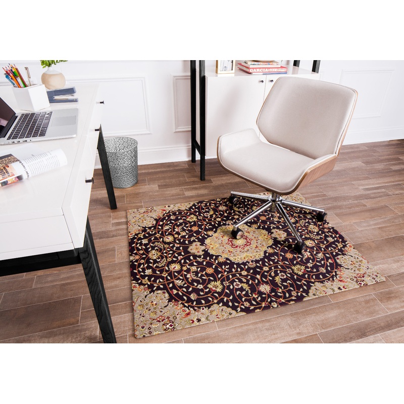 Altamira 1/4 Chair Mat Brown, Orange & Black