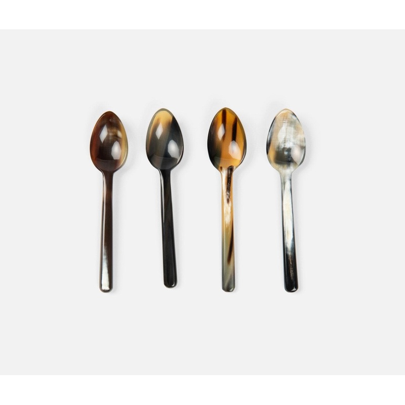 Blue Pheasant ESMEE Horn Spoons, Set/4