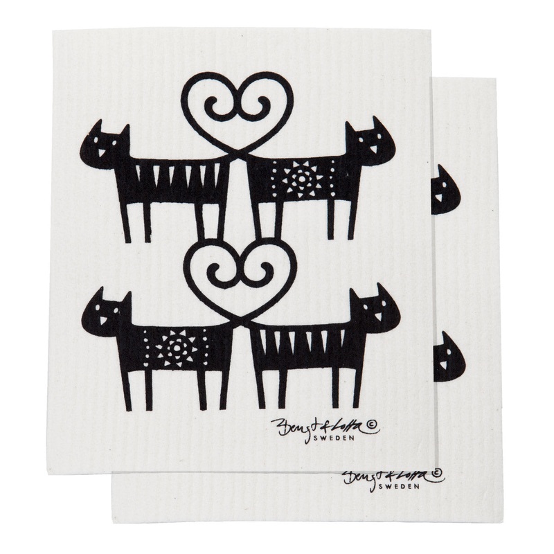 Cat Lovers Dishcloth, Set of Two