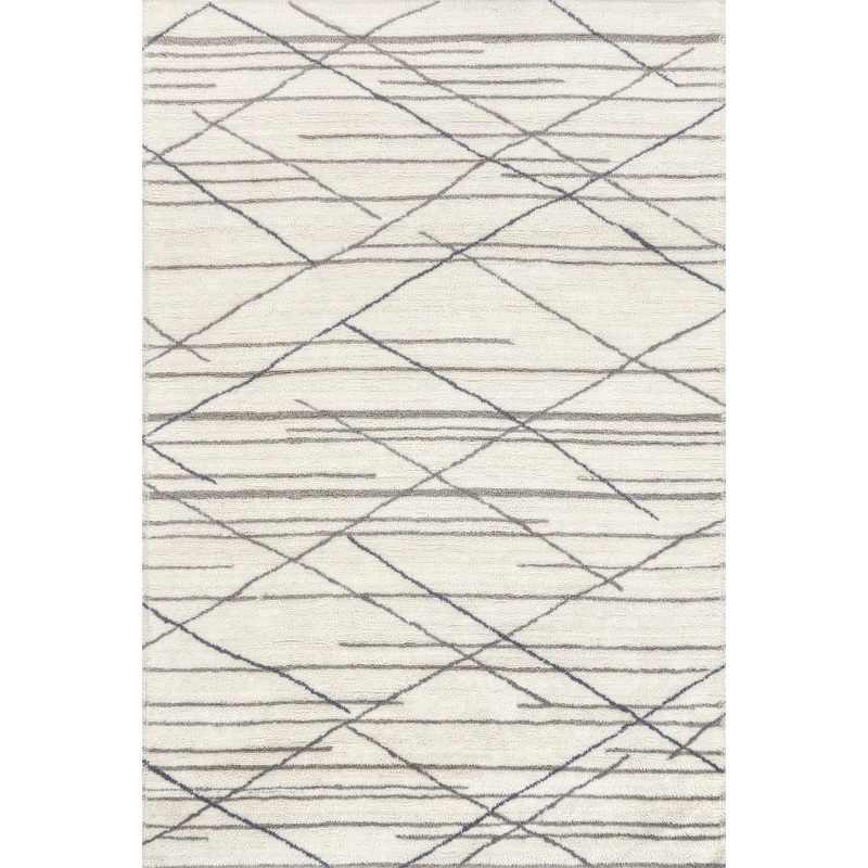 Pick-Up-Sticks Washable Wool Rug | Ivory