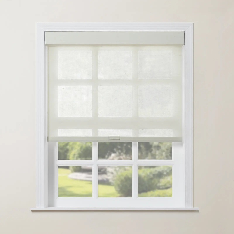 Rae Natural Jute Woven Wood Roller Shades Cordless