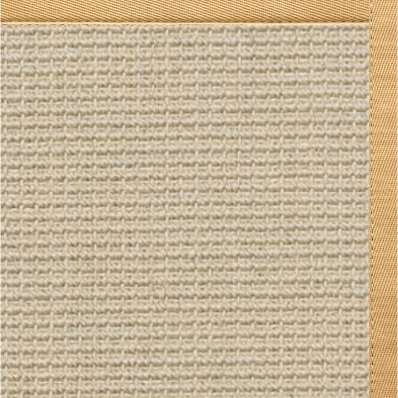 Linen Color Brasilia Sisal Rug with Honeycomb Cotton Border