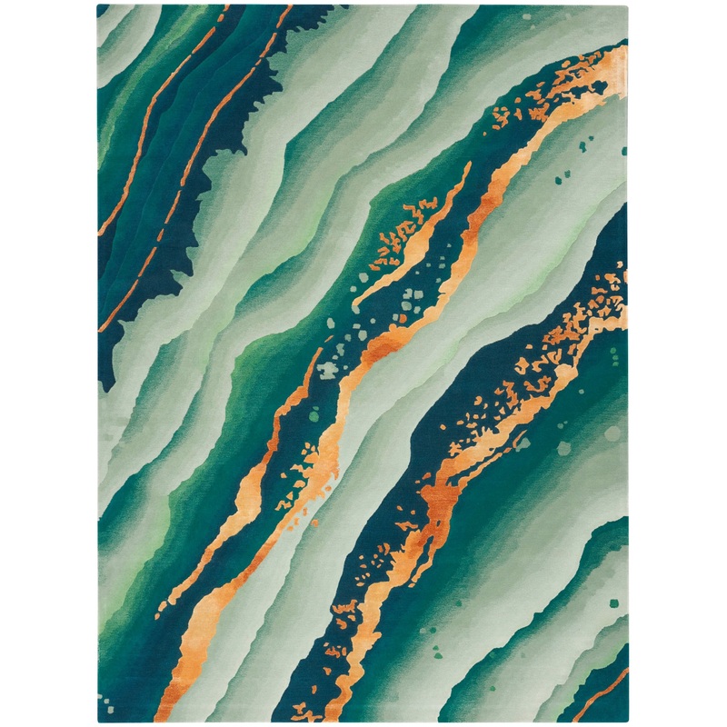 Nourison Prismatic 8’6″ x 11’6″ Emerald Modern Indoor Rug