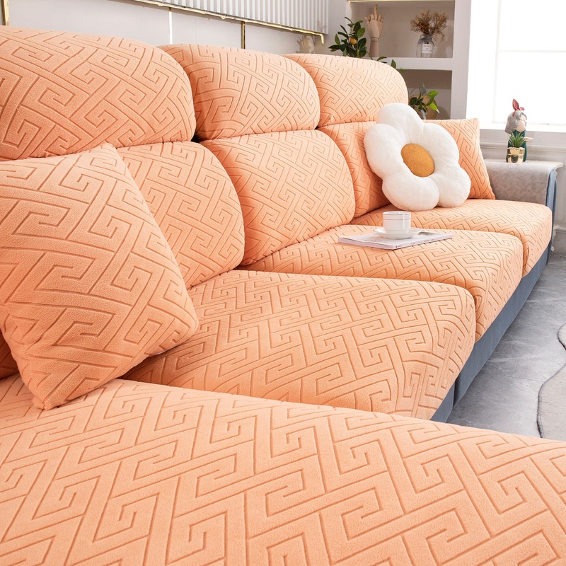 Textured Shield Stretch Sofa Cover  Anti-Scratch, Full-Cover Pet Protector