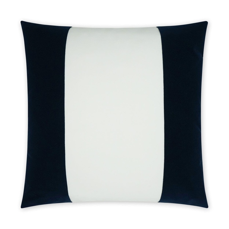 D.V. Kap 22″ x 22″ Outdoor Throw Pillow | Sundance Band Navy