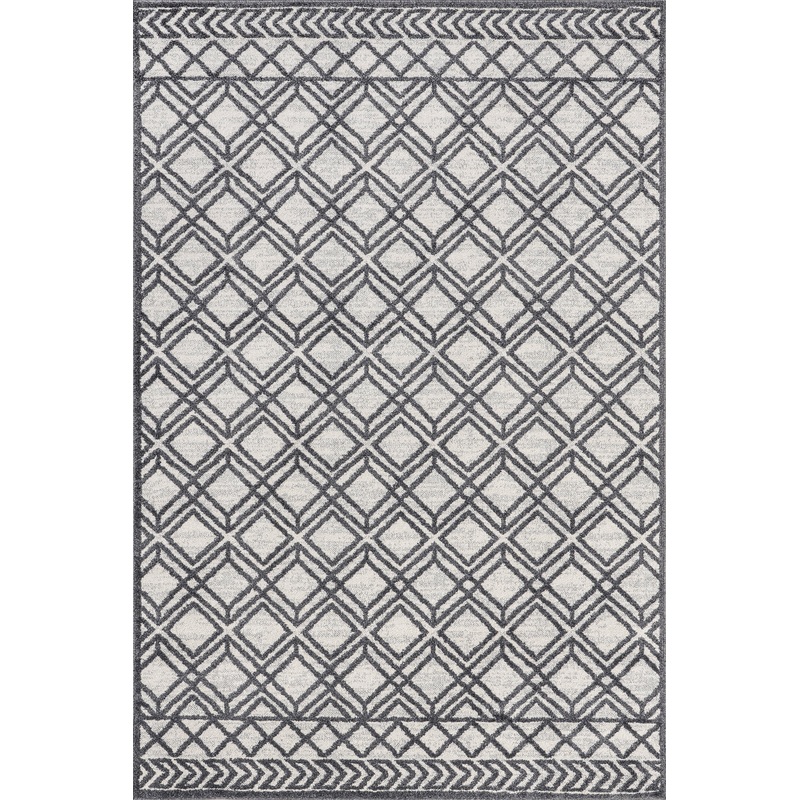 Evalina Moroccan Trellis Rug | Dark Grey