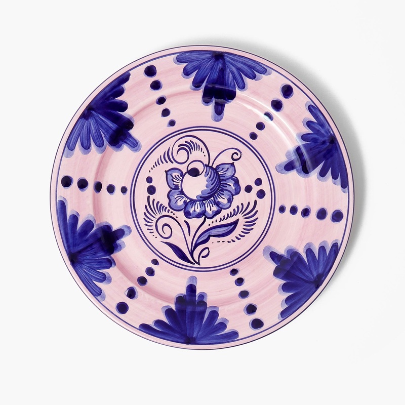 Kamari Pink & Blue Dinner Plate
