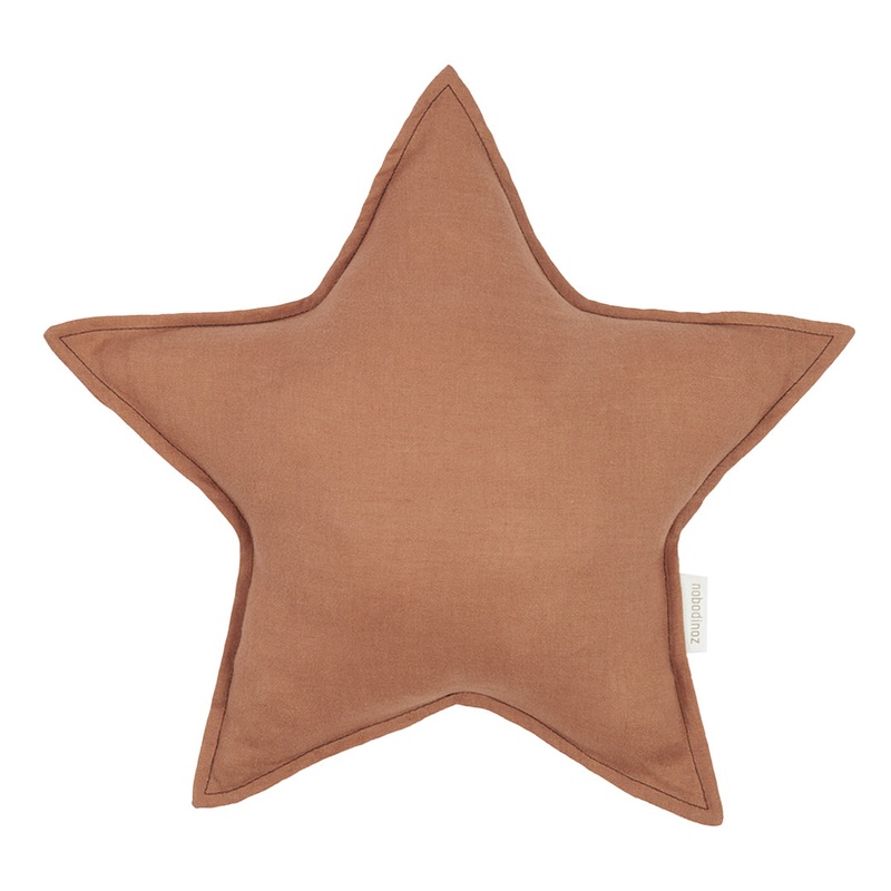 Linen Franais Star Cushion – Noisette