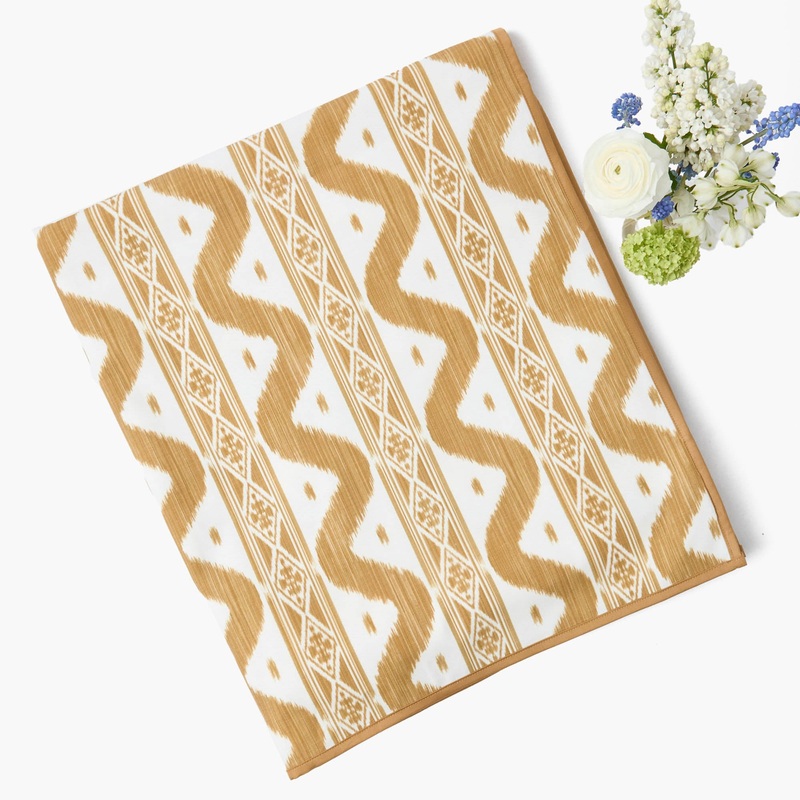Caramel Ikat Tablecloth