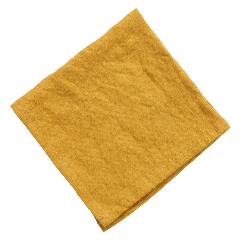 Linn Linen Napkin Set of Eight, Mustard