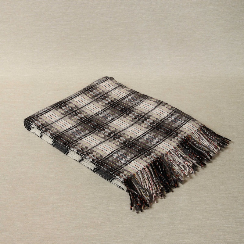 Superfine diamond weave throw