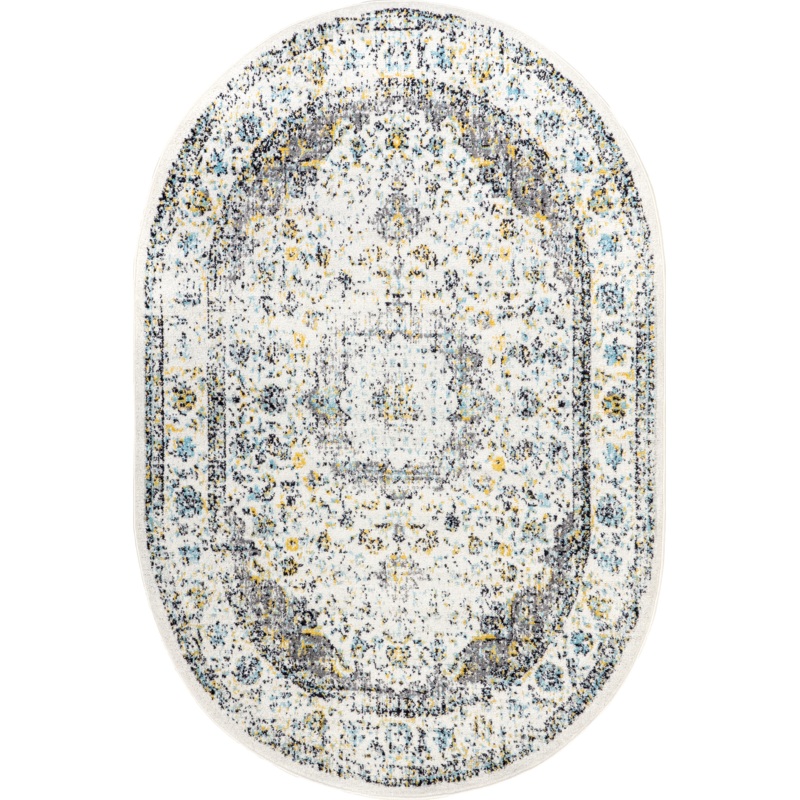 Distressed Persian Rug | Grey